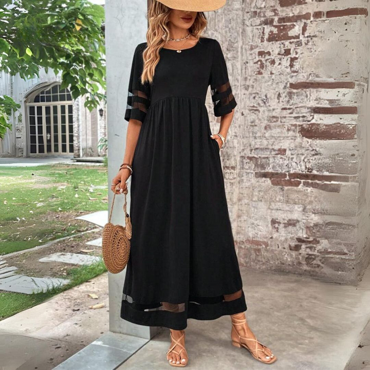 Asteria Elegant Maxi Dress Classic Silhouette For Women