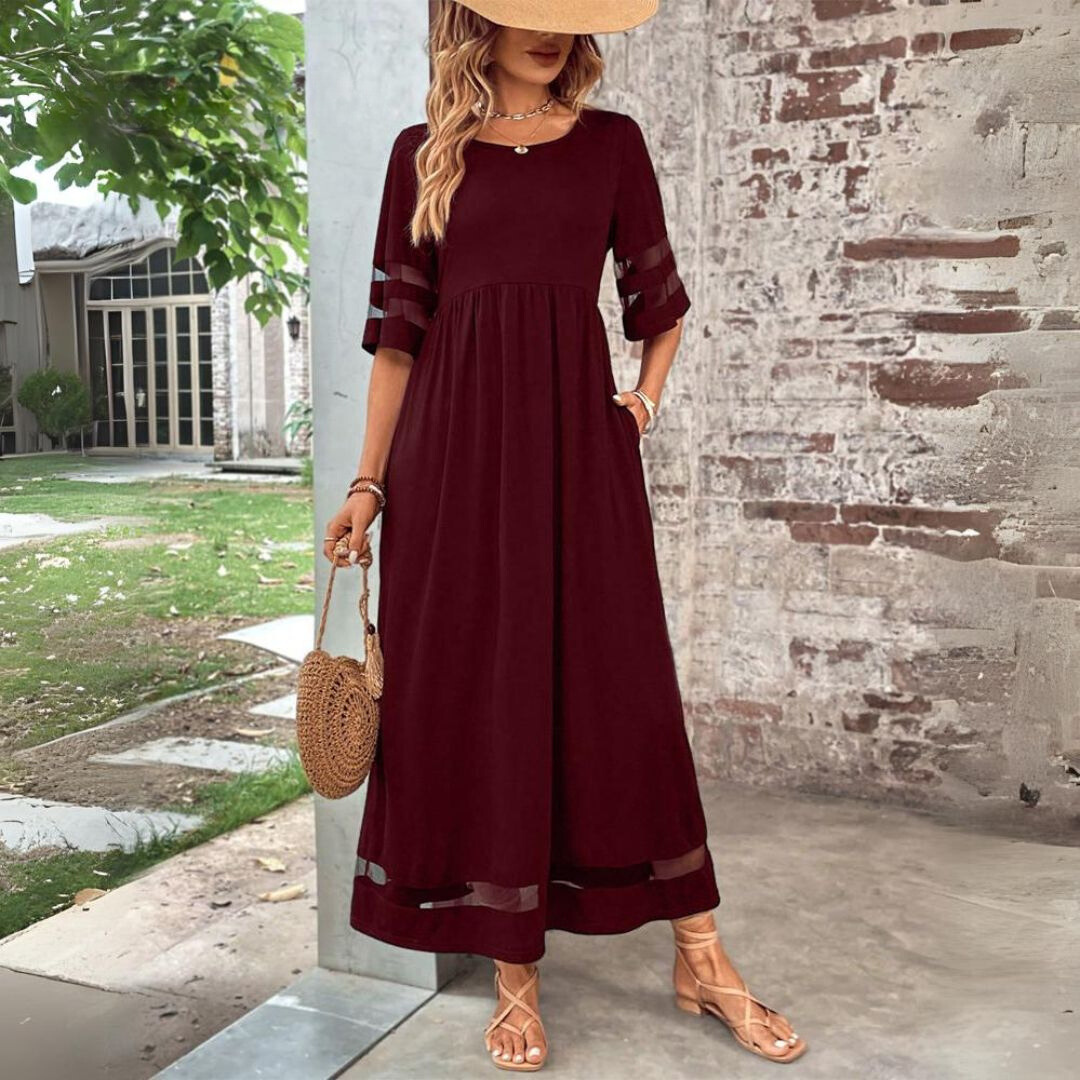 Asteria Elegant Maxi Dress Classic Silhouette For Women