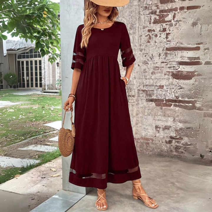 Asteria Elegant Maxi Dress Classic Silhouette For Women
