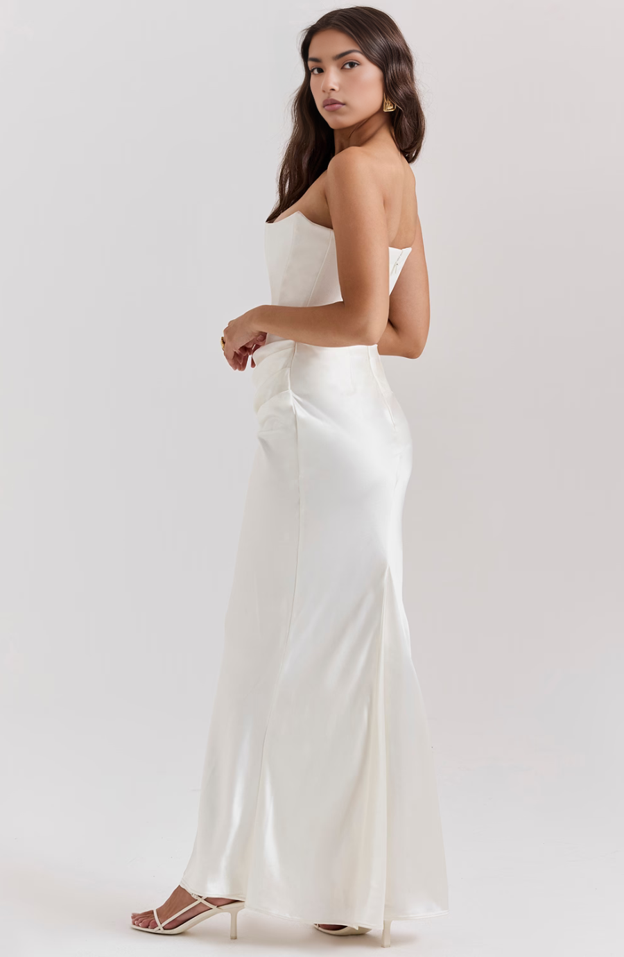 Novae Strapless Corset Bodycon Maxi Dress For Women