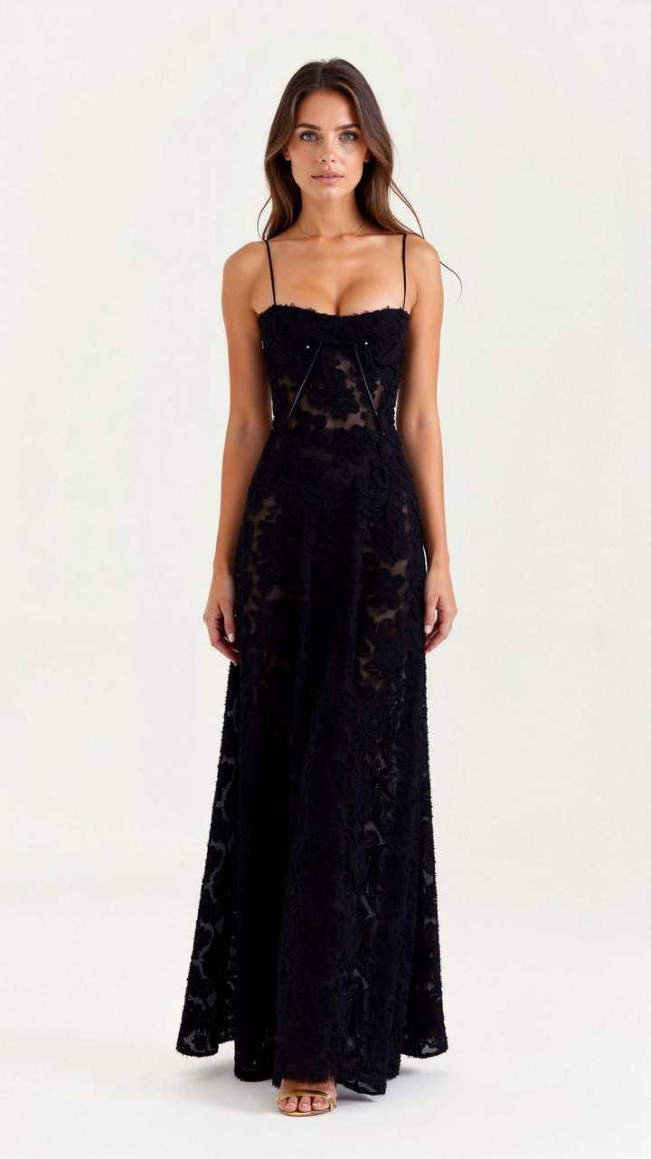 Amara Women’s Wedding Guest Dress Bustier Maxi Dress