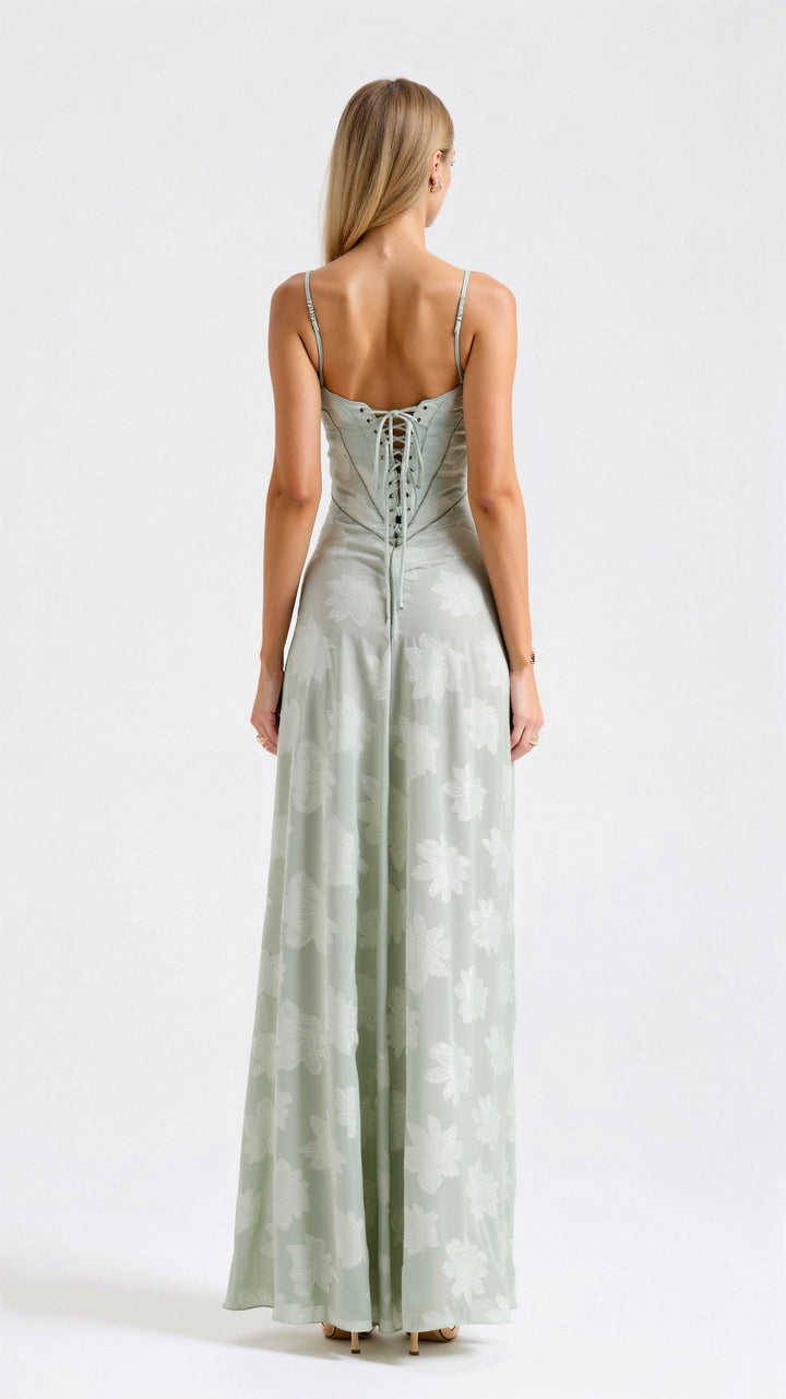 Amara Women’s Wedding Guest Dress Bustier Maxi Dress