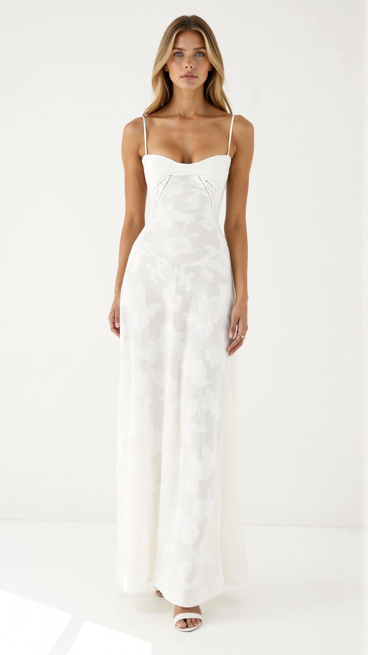 Amara Women’s Wedding Guest Dress Bustier Maxi Dress