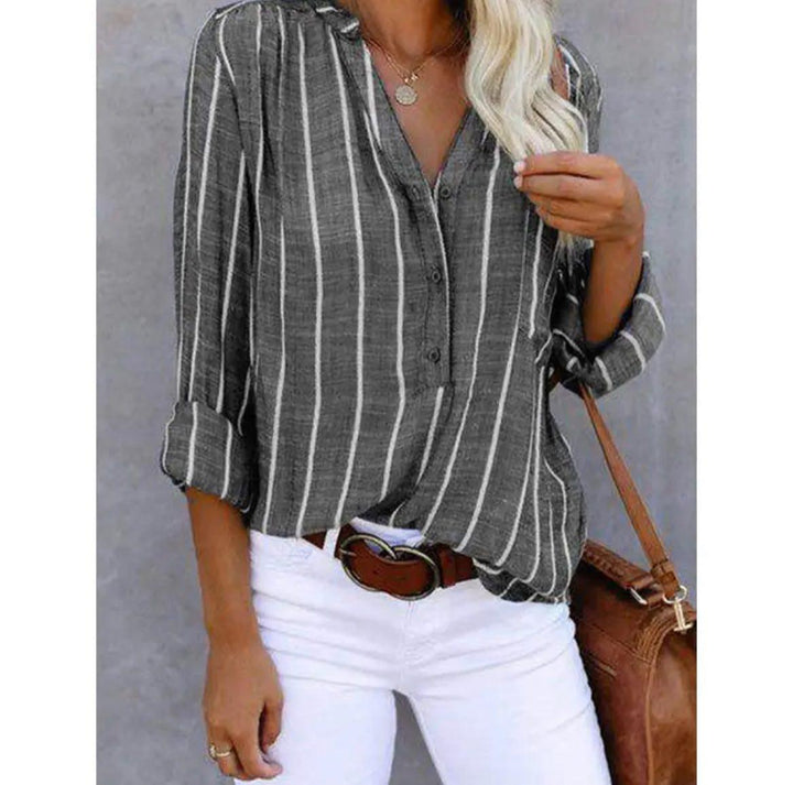 Lumen Women's Summer Striped Casual Blouse Collection