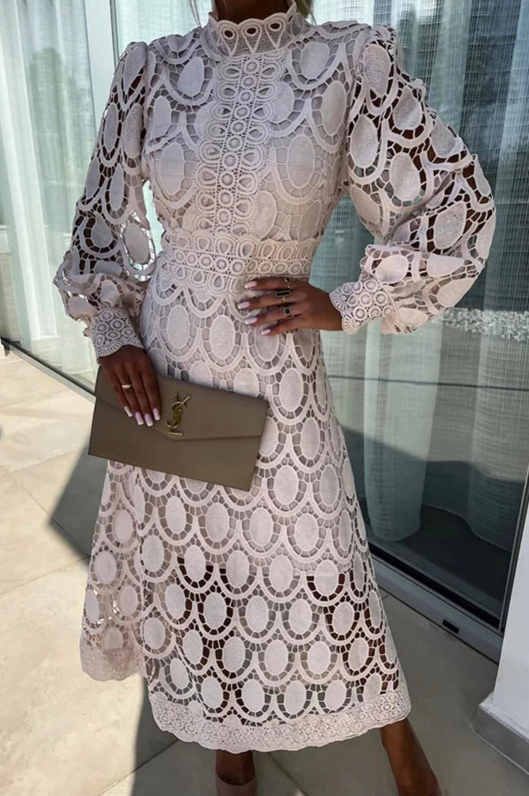 Aria Signature Elegant Lace Dress For Women With Classic Sophistication And Grace
