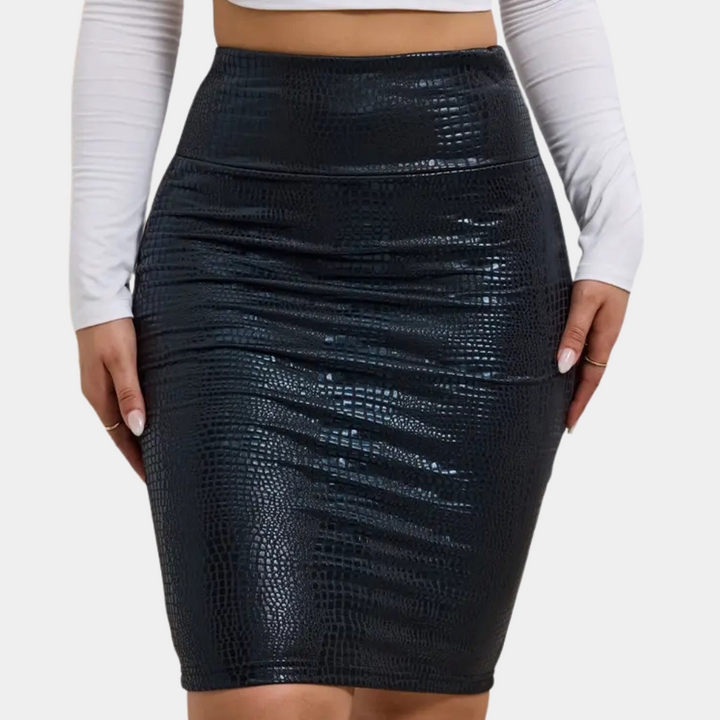 Lyra Timeless Classic Skirt With Crocodile Pattern