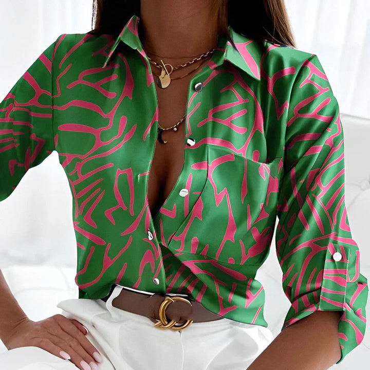 Elara Premium Boutique Collection Elegant Emerald Blouse