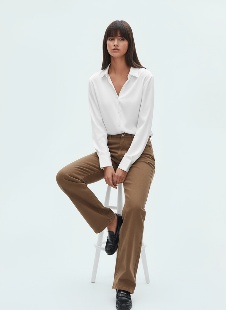 Luxurious Silk Long Sleeve Blouse For Women By Asteria