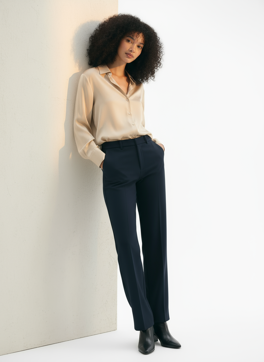Luxurious Silk Long Sleeve Blouse For Women By Asteria