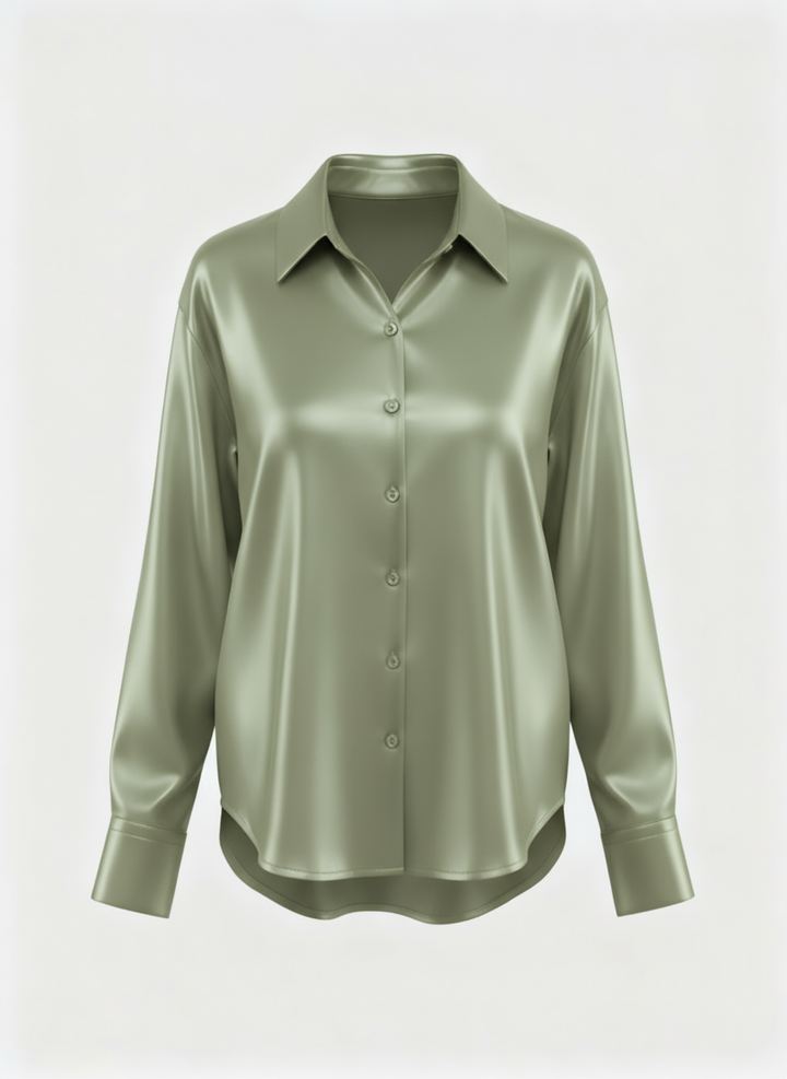 Luxurious Silk Long Sleeve Blouse For Women By Asteria