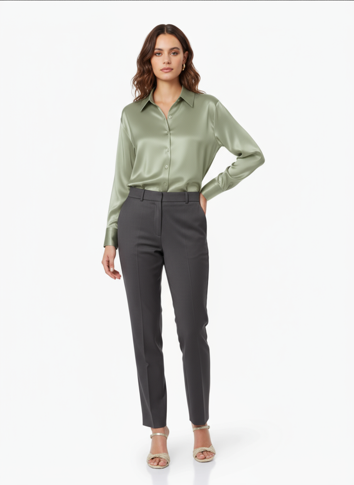 Luxurious Silk Long Sleeve Blouse For Women By Asteria