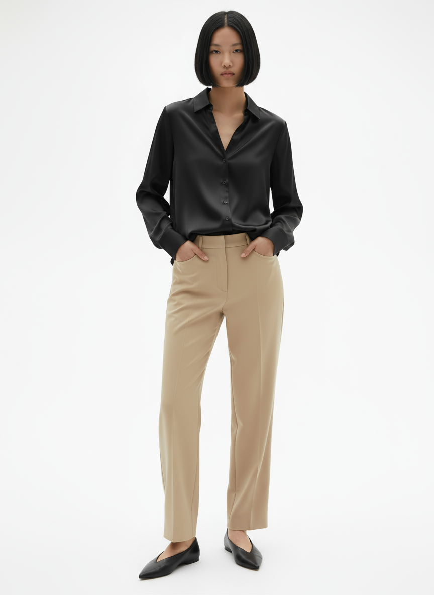 Luxurious Silk Long Sleeve Blouse For Women By Asteria