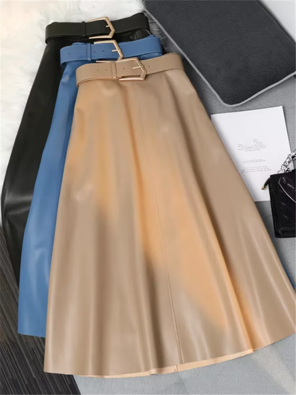 Nora Long Skirt With Sleek Edge High Waist Silhouette