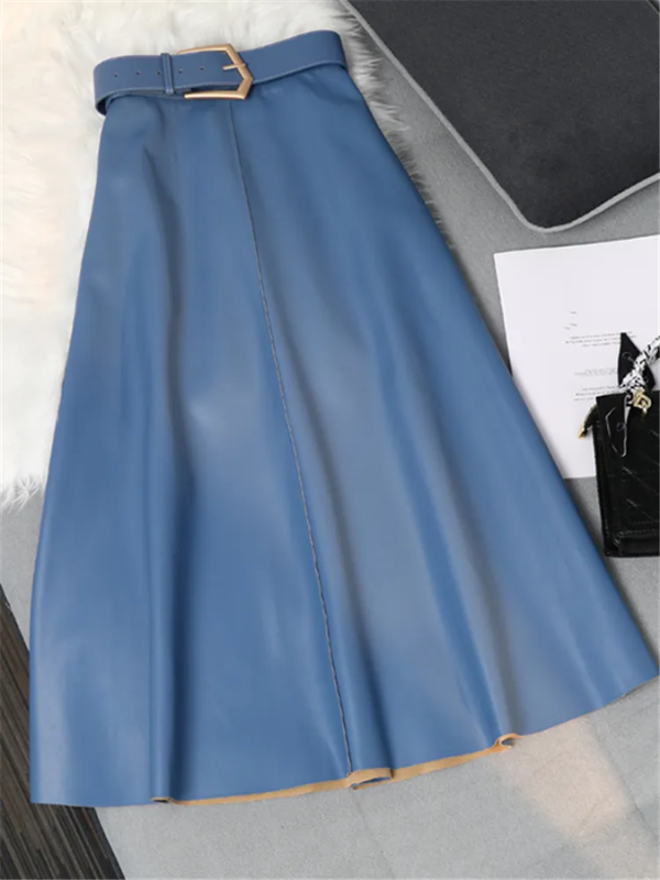 Nora Long Skirt With Sleek Edge High Waist Silhouette
