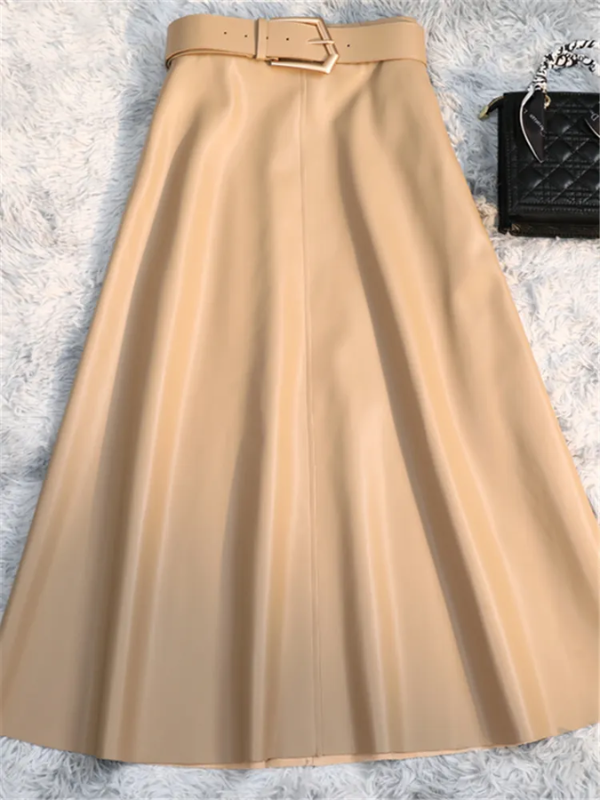 Nora Long Skirt With Sleek Edge High Waist Silhouette