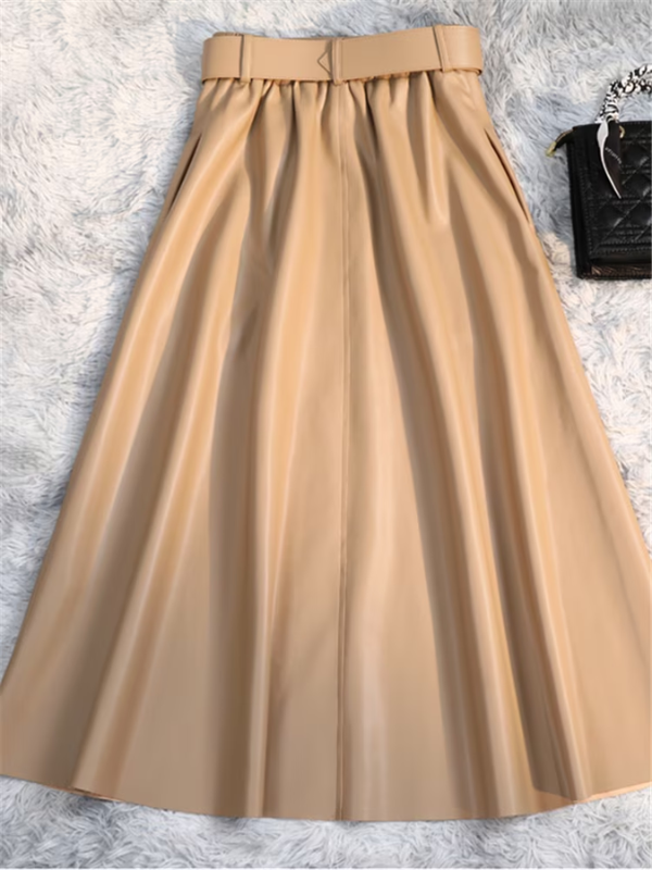 Nora Long Skirt With Sleek Edge High Waist Silhouette