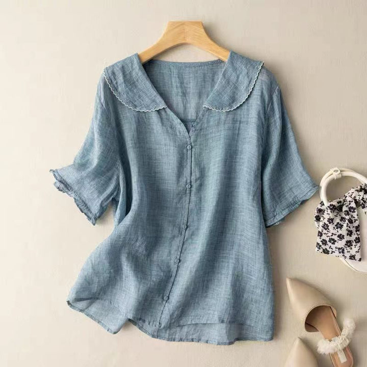 Aurora Elegant Graceful Scalloped Blouse Collection