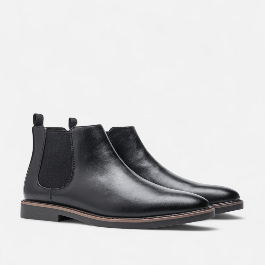 Mason Chelsea Boots Men – Retro Leather Design Black