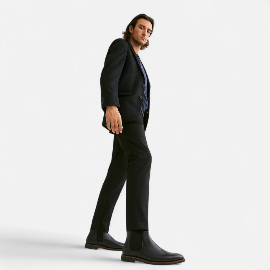 Mason Chelsea Boots Men – Retro Leather Design Black