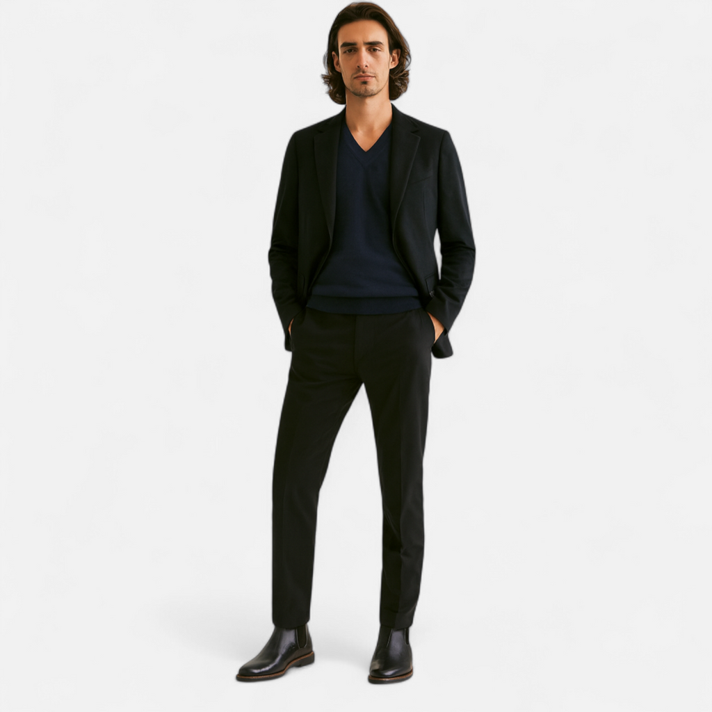 Mason Chelsea Boots Men – Retro Leather Design Black