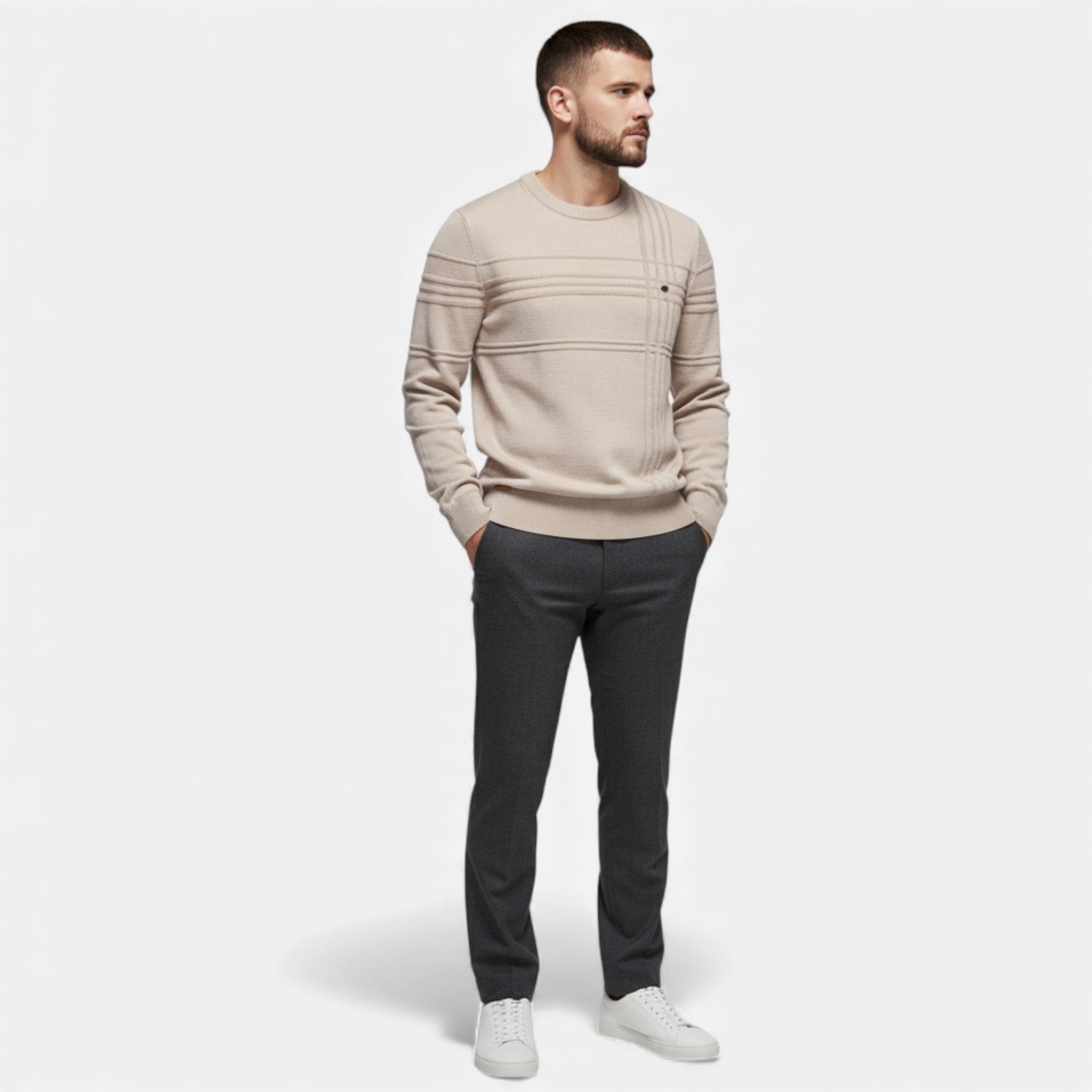 Mason Knit Sweater - Slim Fit High-Elasticity