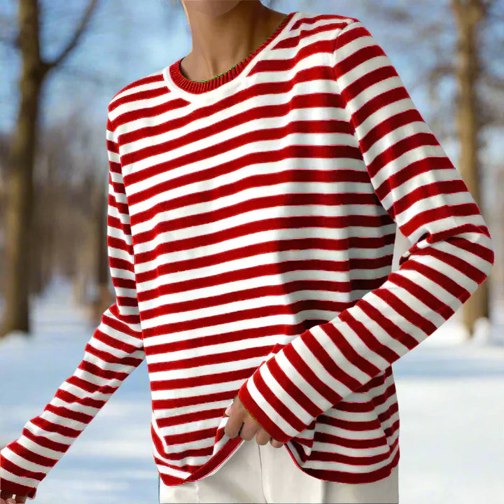 Luma Women Spring Long Sleeve Striped Tee For Everyday Wear