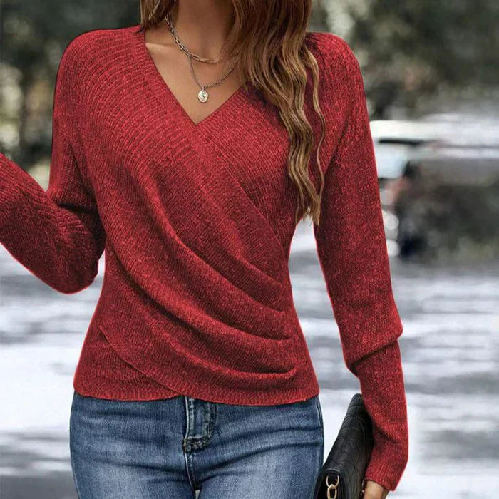 Womens Spring V-Neck Wrap Top From Asteria Collection