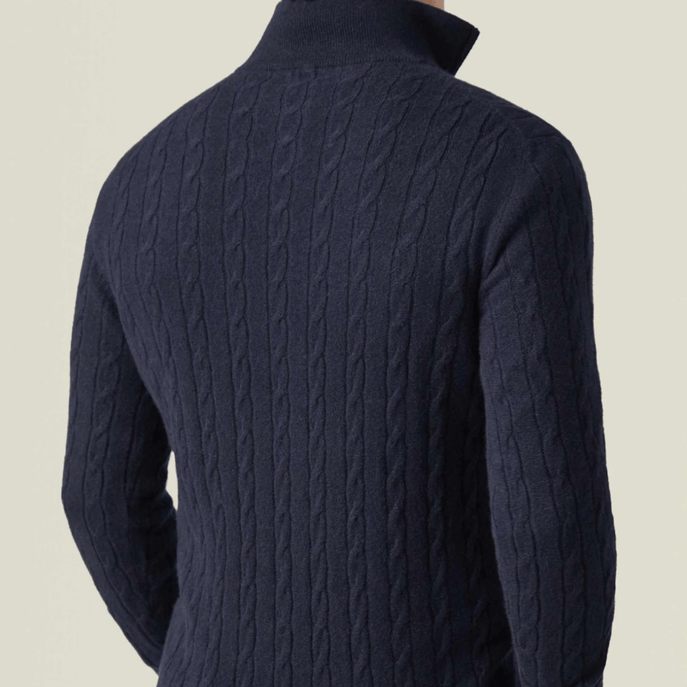 Marc – Long Sleeve Knit Pullover with Zip 1