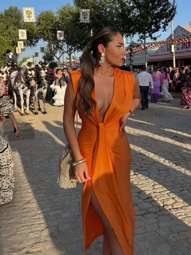 Aurelia Elegant Pleated Maxi Dress Collection Edition
