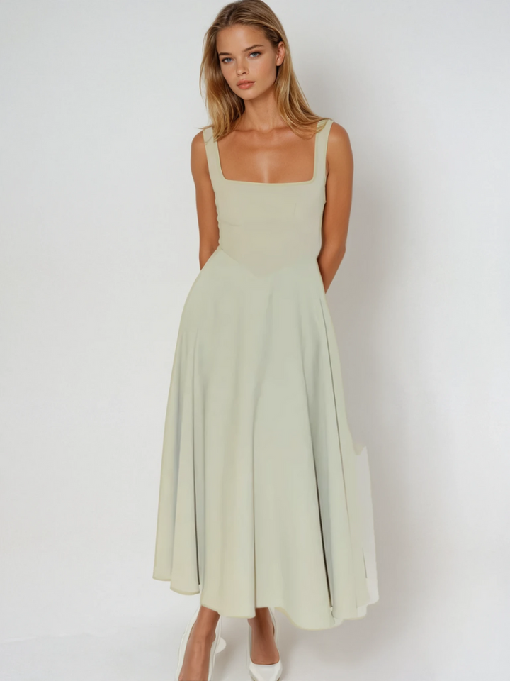 Luna Elegant Midi Dress For Timeless Sophistication