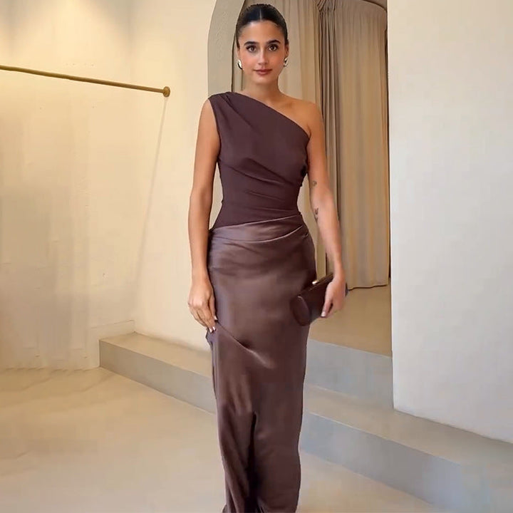 Aurelia One Shoulder Wedding Guest Dress Evening Gown
