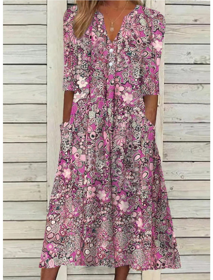 Aria Timeless Elegant Summer Dress With Belly Cover