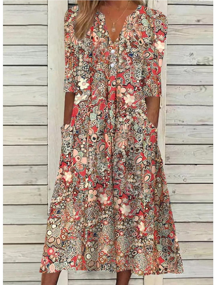 Aria Timeless Elegant Summer Dress With Belly Cover