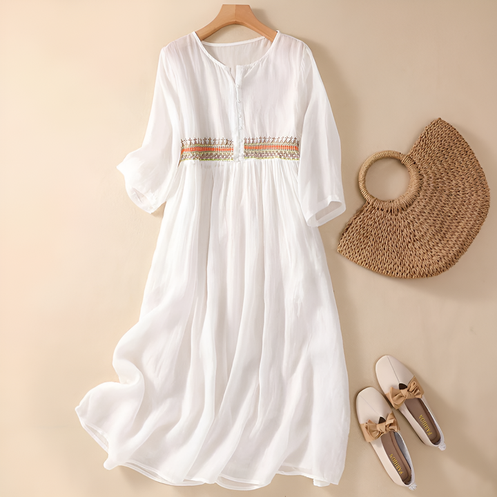 Aria Embroidered Dress For Everyday Style Timeless