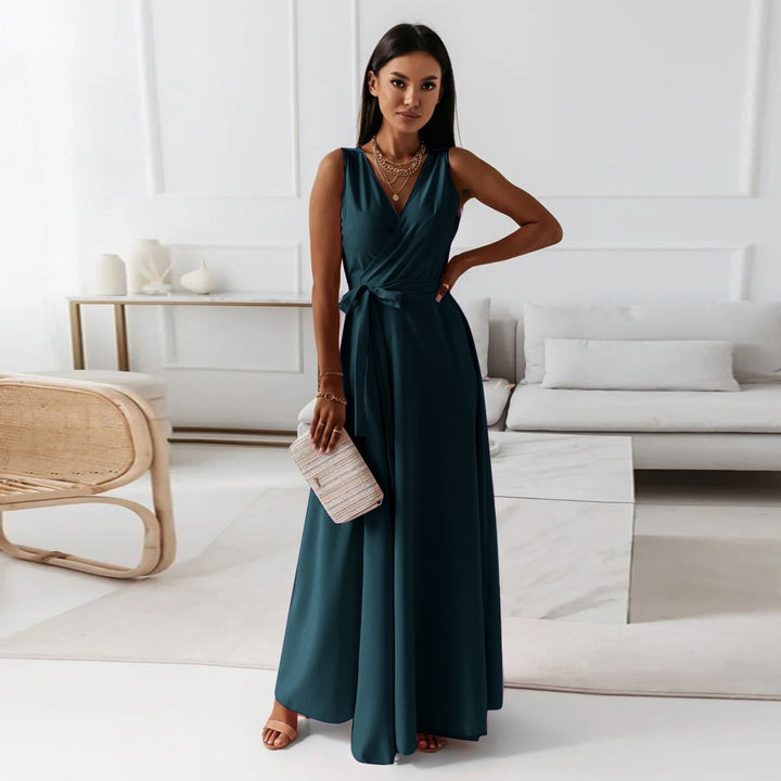 Nova Women Elegant Wrap Maxi Dress For Wedding Guests