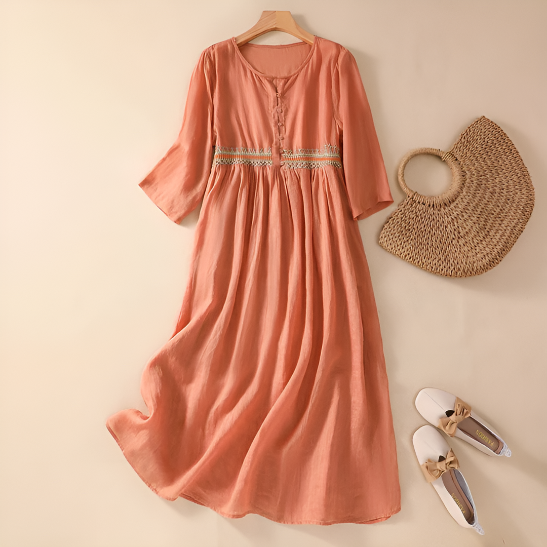 Aria Embroidered Dress For Everyday Style Timeless
