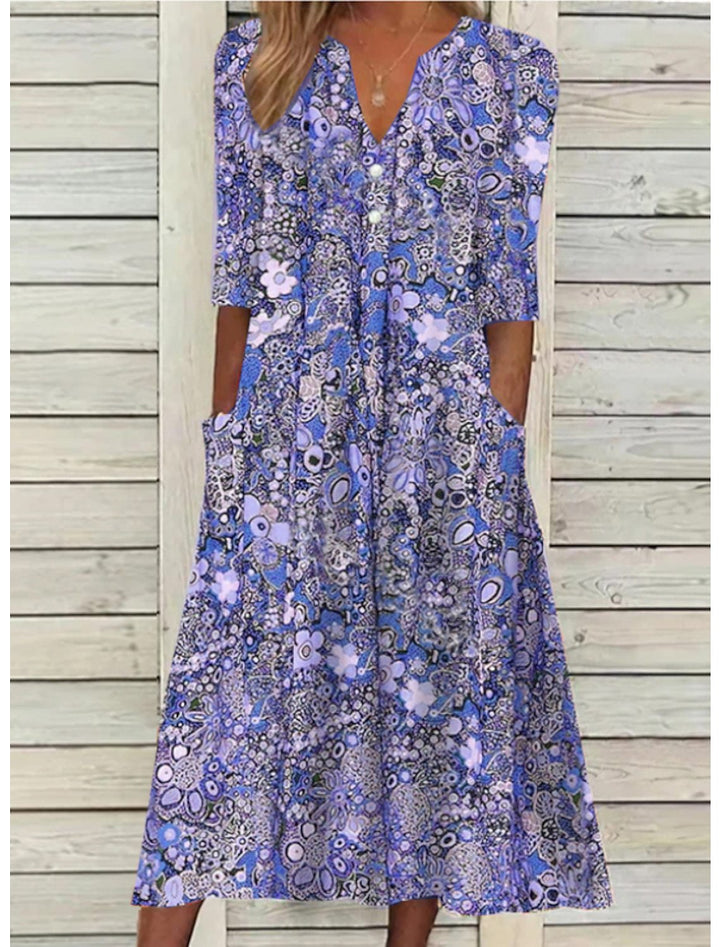 Aria Timeless Elegant Summer Dress With Belly Cover