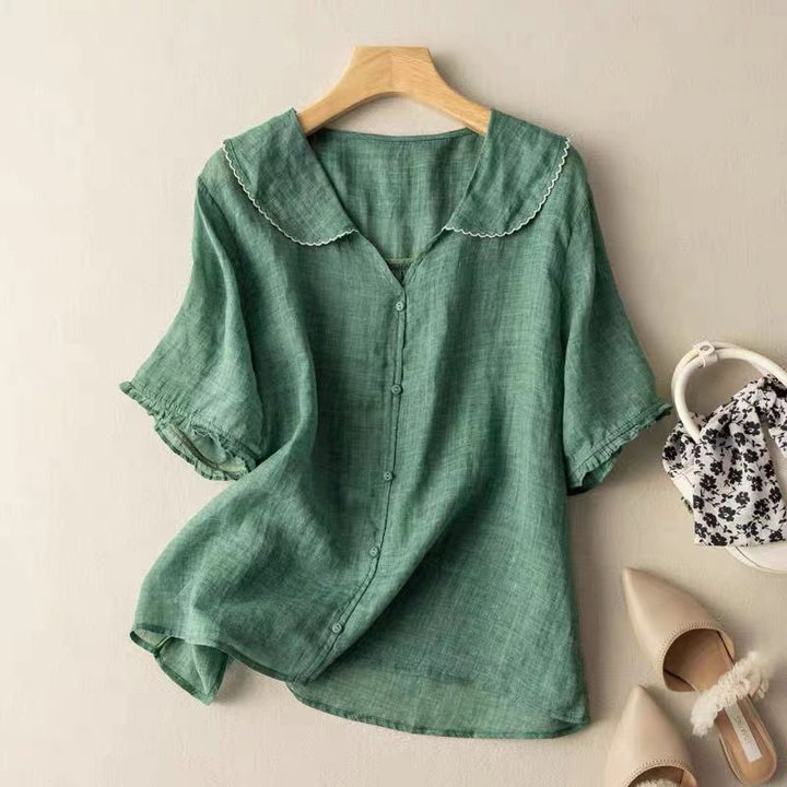 Aurora Elegant Graceful Scalloped Blouse Collection
