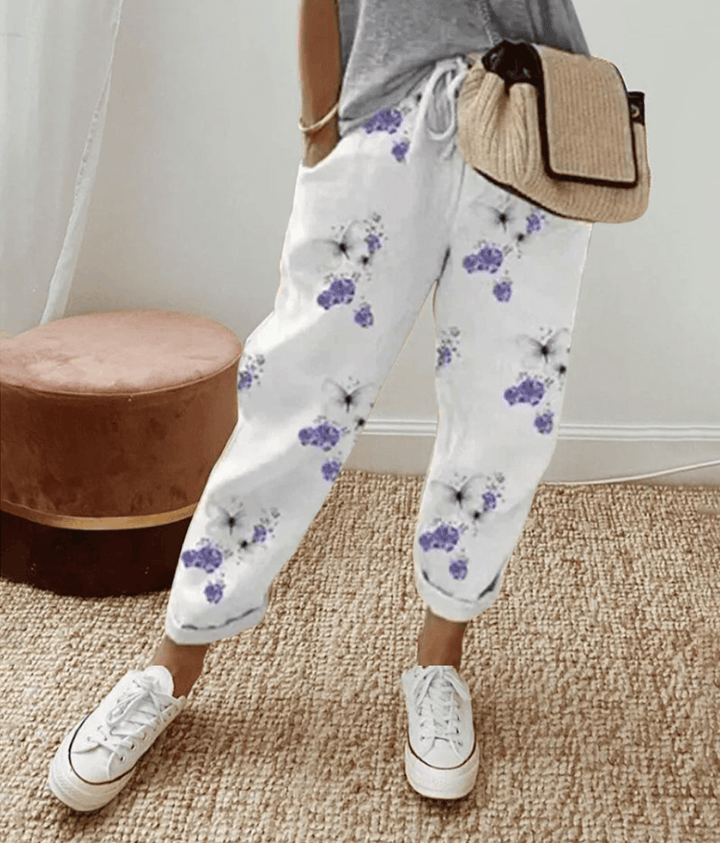 NovaLine Flattering Fit Trouser With Print And Comfort Waistband