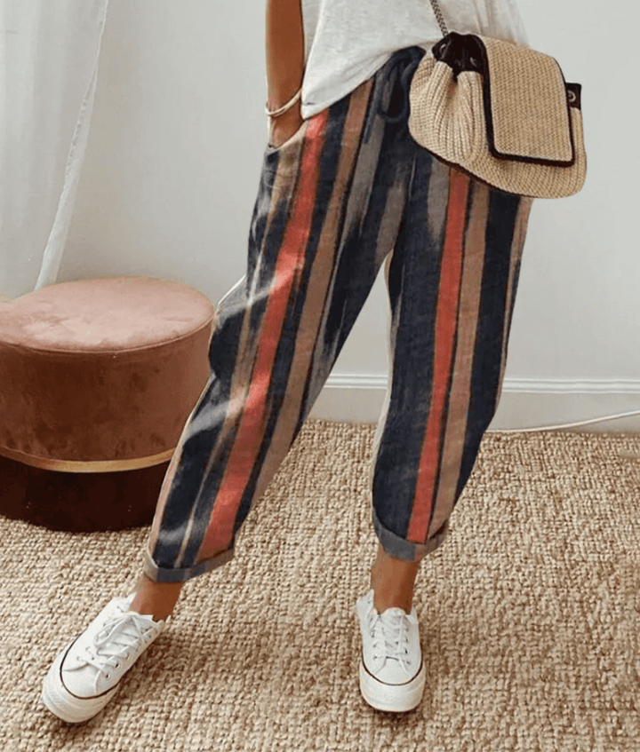 NovaLine Flattering Fit Trouser With Print And Comfort Waistband