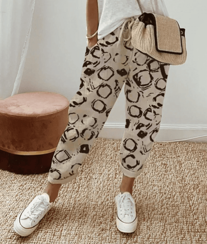 NovaLine Flattering Fit Trouser With Print And Comfort Waistband