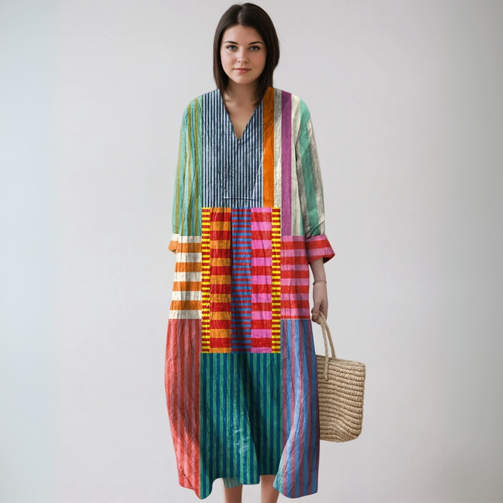 Lyra Summer Geometric Dress Classic Silhouette Collection