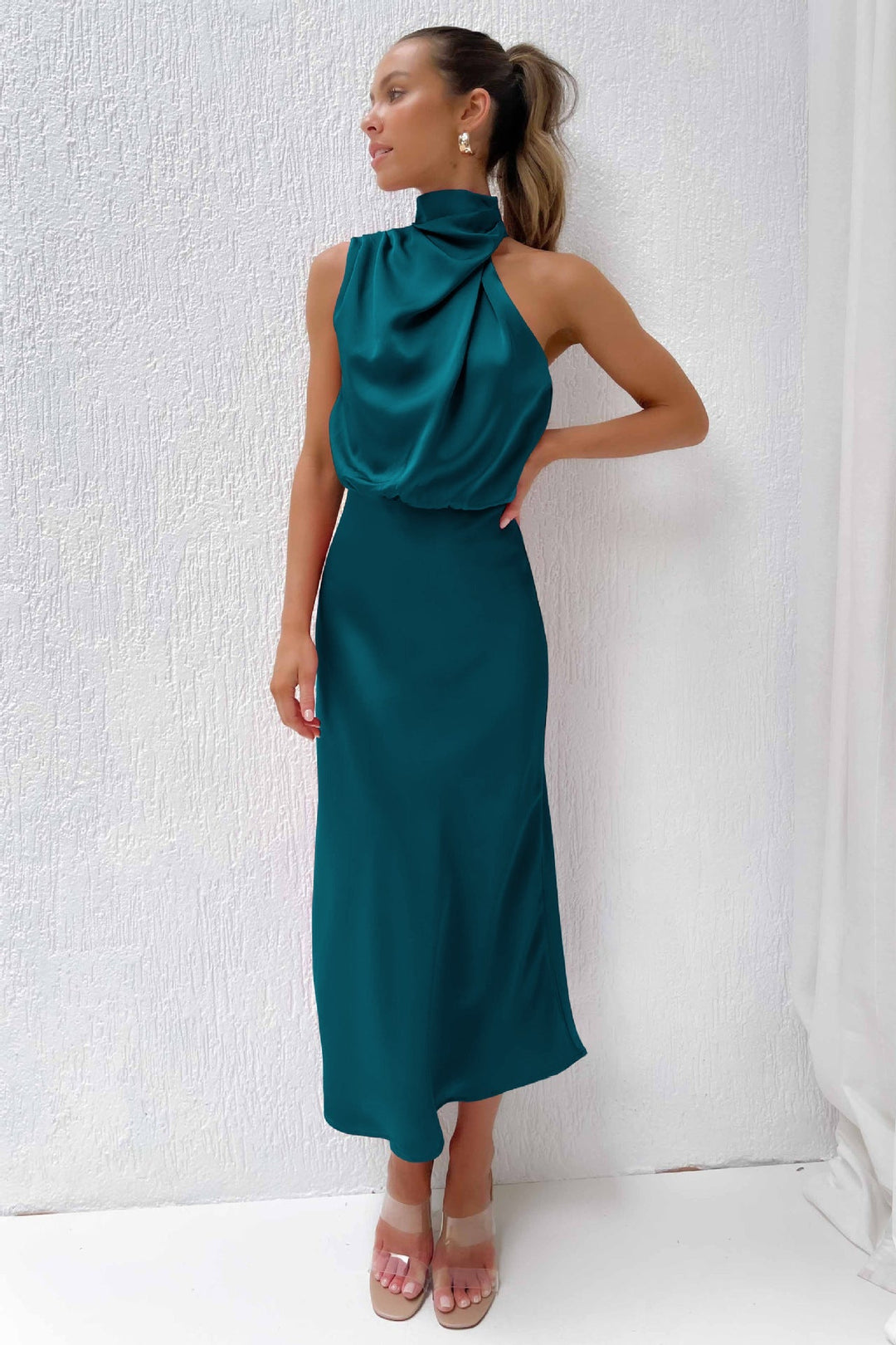 Astra Women's Chic Halter Evening Dress For Summer