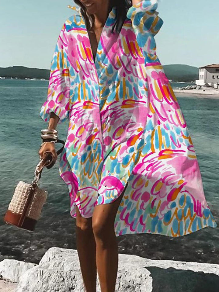 Nova Bloom Summer Midi Shirt Dress For Warm Sunny Days