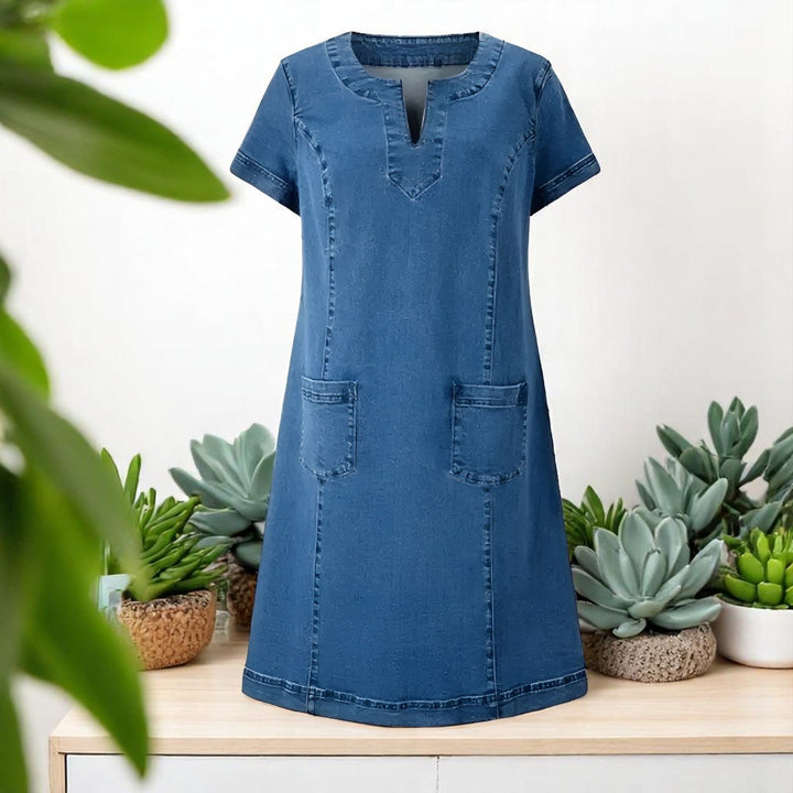 Nova Soft Denim Dress From Lumenline Brand Collection