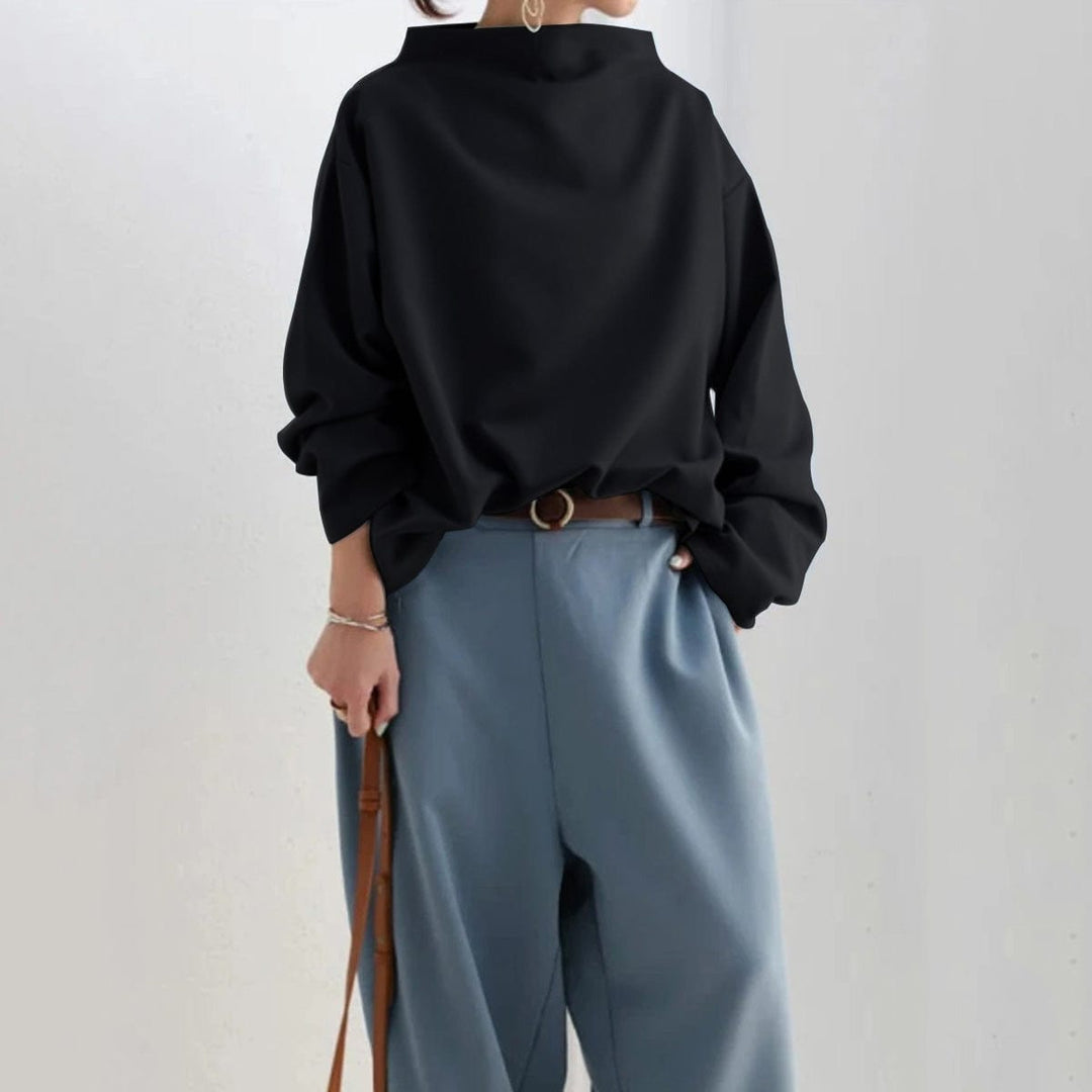 Luma Women's High-Neck Long-Sleeve Top For Everyday Wear