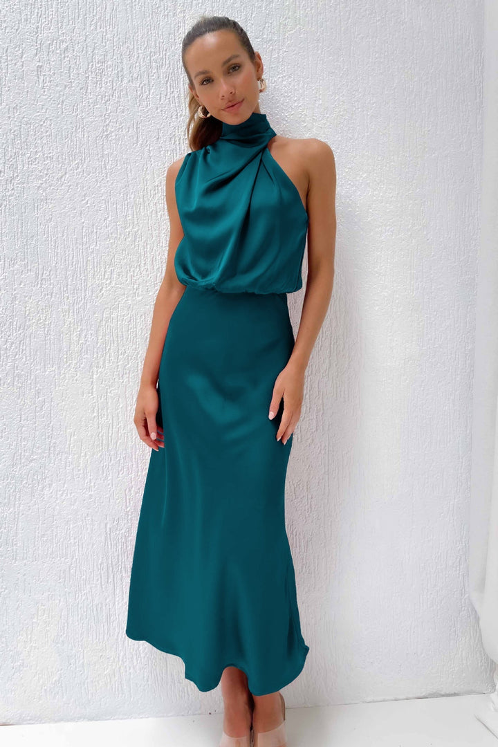 Astra Women's Chic Halter Evening Dress For Summer