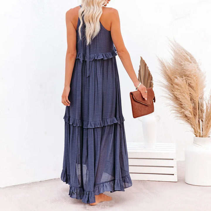 Elara Elegant Sleeveless Dress With Delicate Ruffles