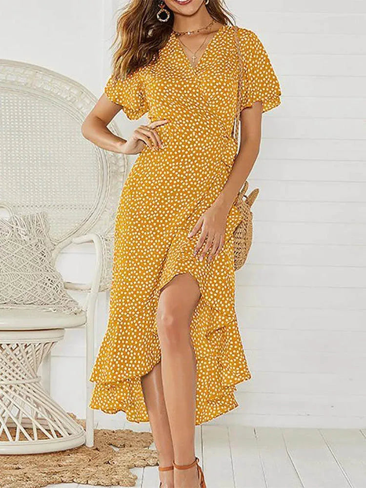 Asteria Floral Long Summer Maxi Dress for Women With Lightweight Comfort