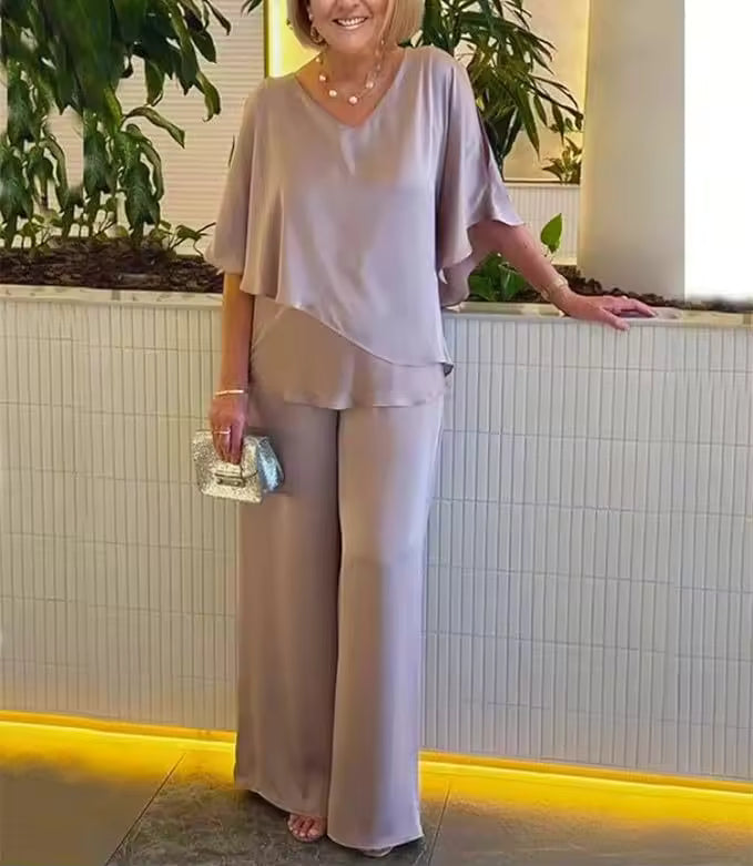 Aurelia Two-Piece Set With Elegant Flair For Polished Everyday Look